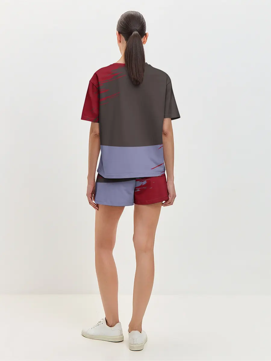 Женская пижама с шортами / КВАДРАТ НА ОТДЫХЕ | ИГРА В КАЛЬМАРА