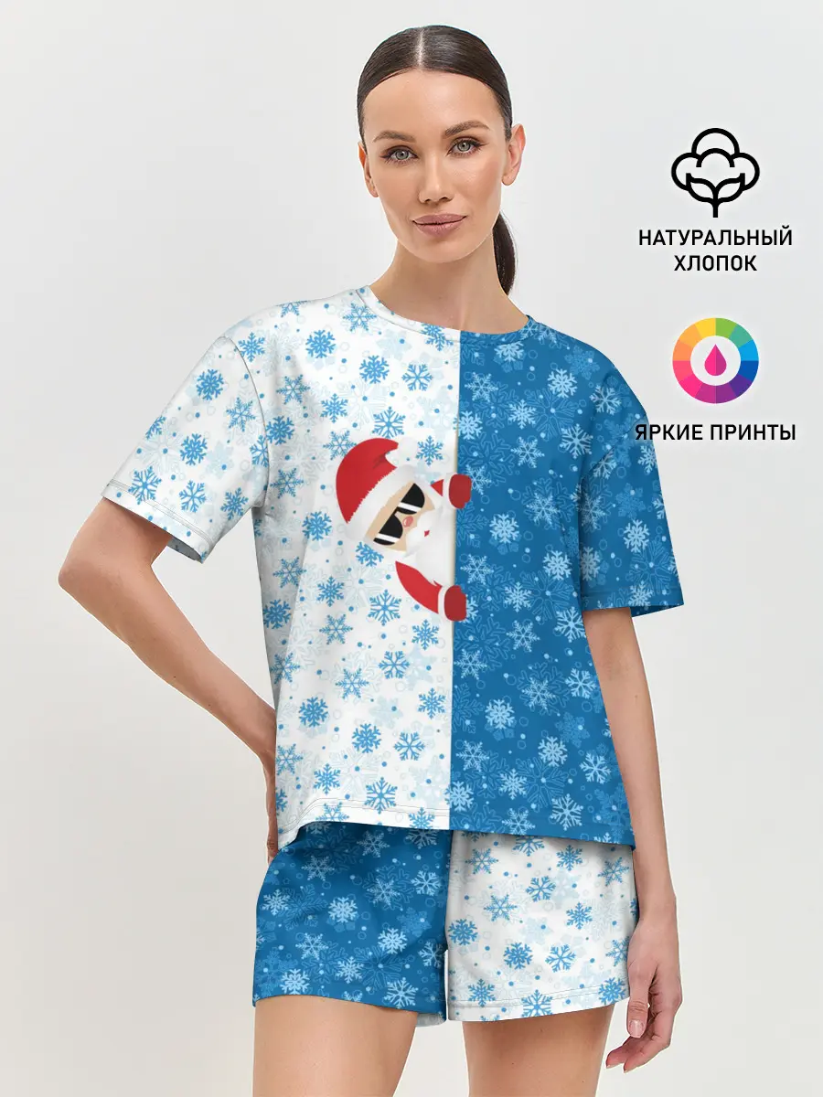 Женская пижама с шортами / С Новым Годом