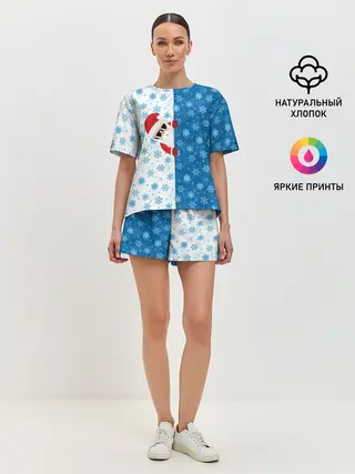 Женская пижама с шортами / С Новым Годом