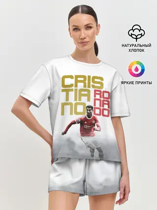 Женская пижама с шортами / Криштиану Роналду, Манчестер