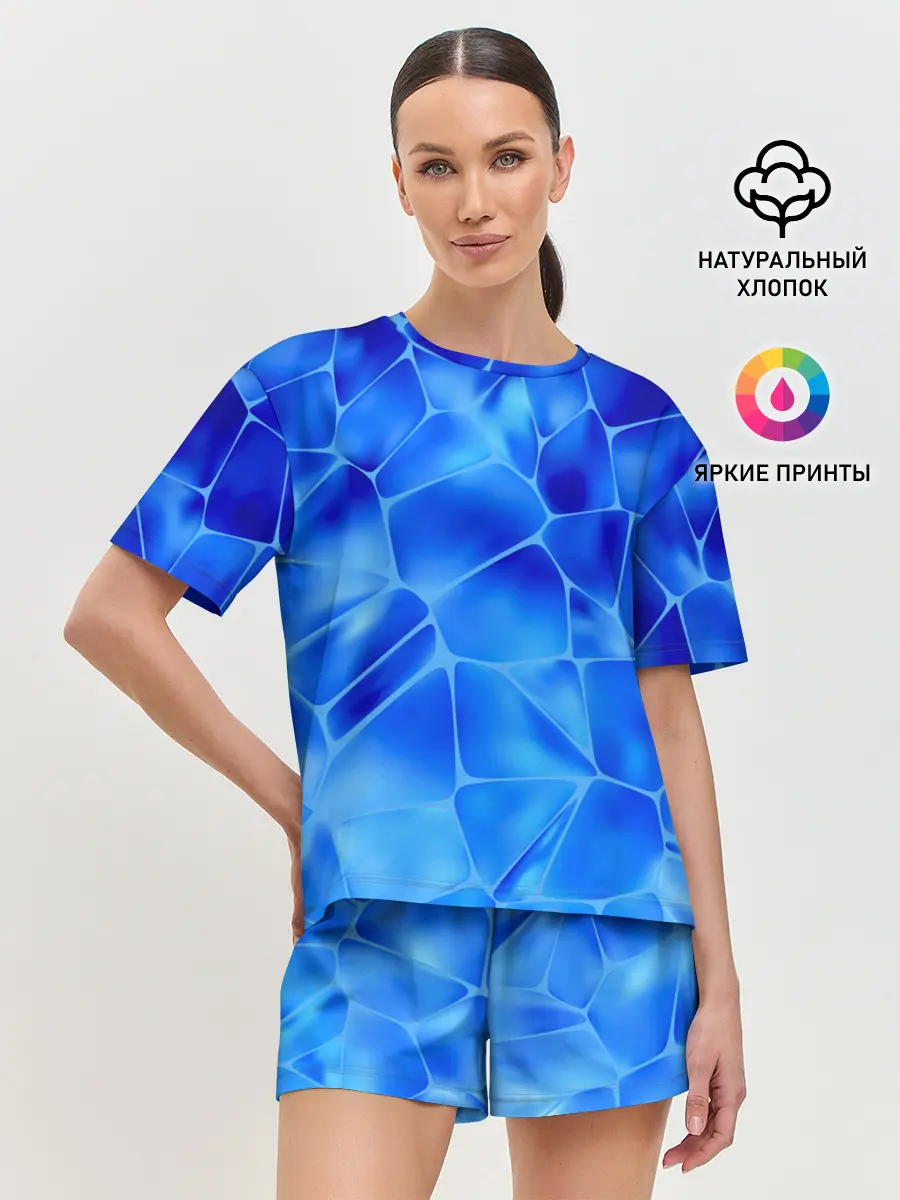Женская пижама с шортами / Ice Under Water