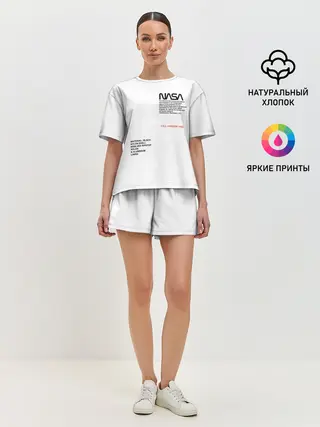 Женская пижама с шортами / NASA БЕЛАЯ ФОРМА | НАСА WHITE UNIFORM