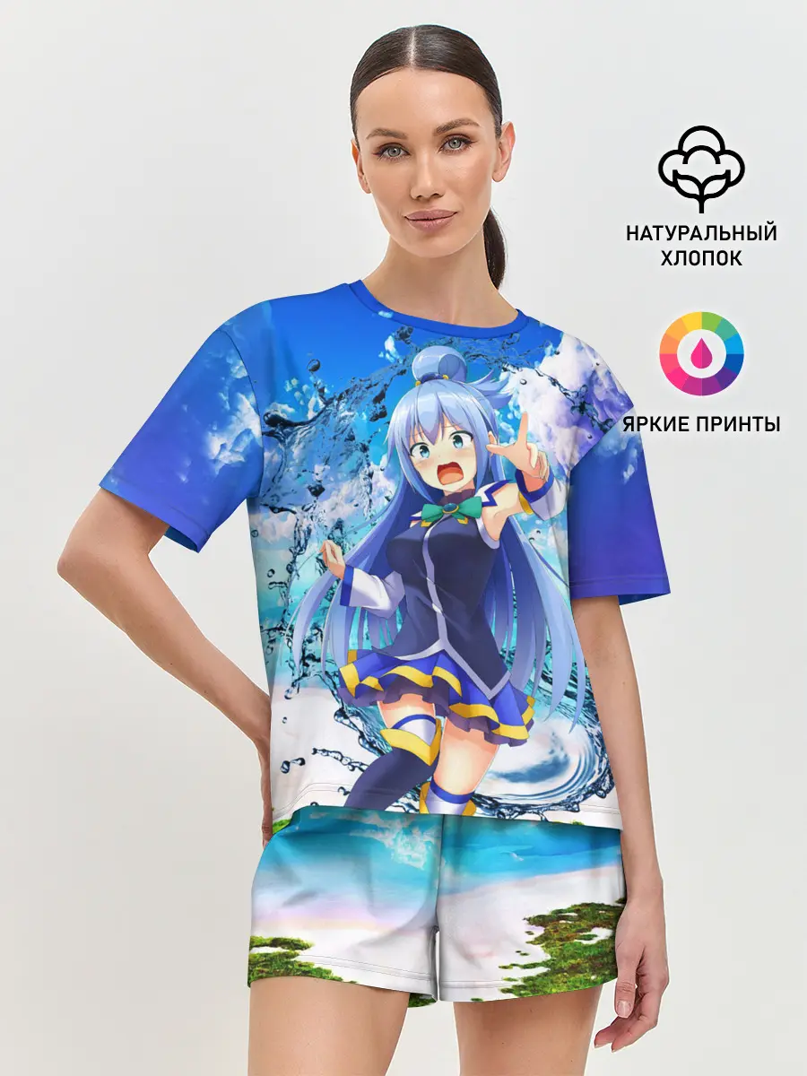 Женская пижама с шортами / Aqua Beach