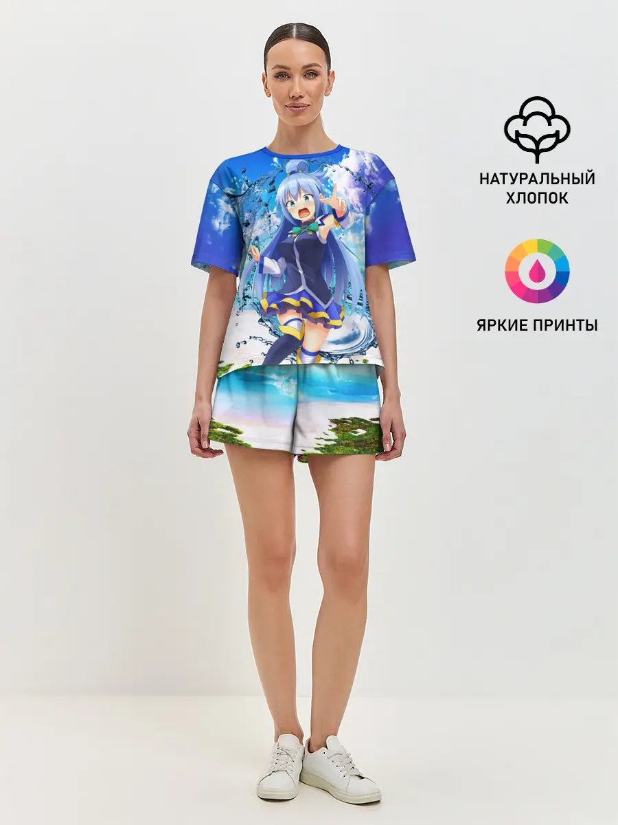 Женская пижама с шортами / Aqua Beach