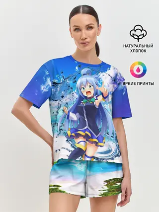 Женская пижама с шортами / Aqua Beach