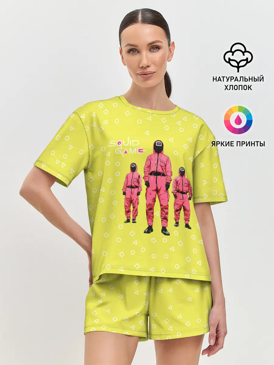 Женская пижама с шортами / Игра в кальмара | Рабочие