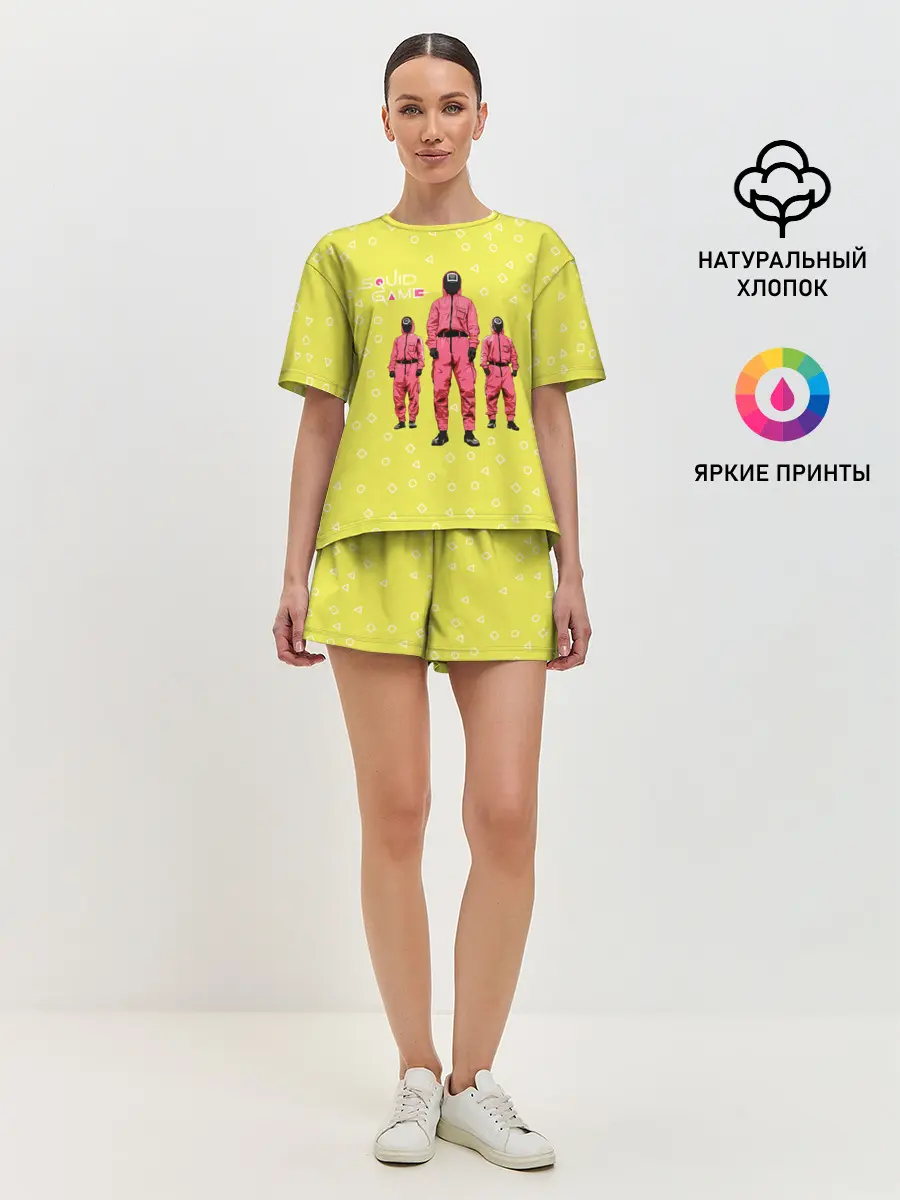 Женская пижама с шортами / Игра в кальмара | Рабочие