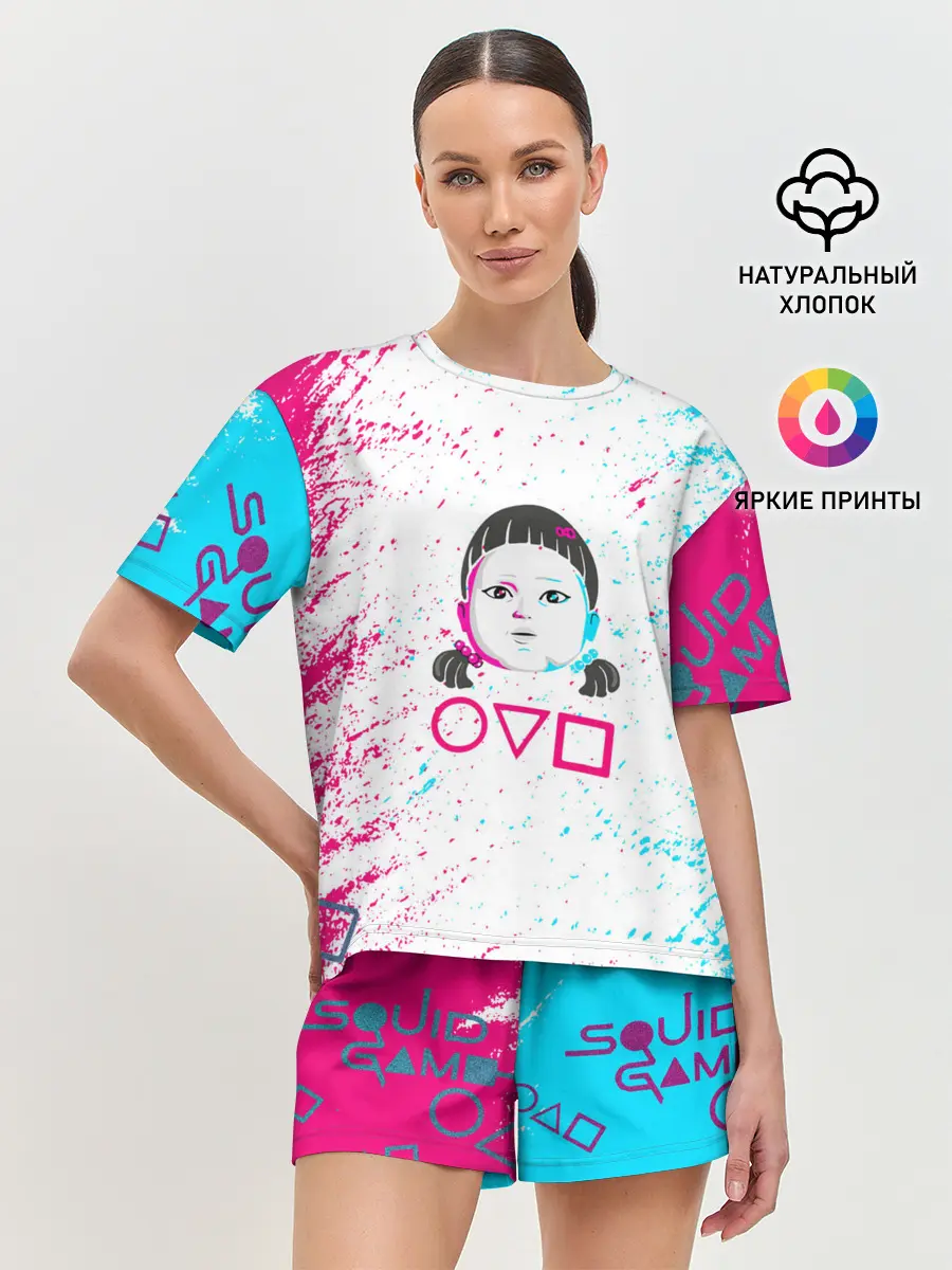 Женская пижама с шортами / Игра в кальмара | Squid Game | КУКЛА