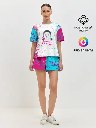 Женская пижама с шортами / Игра в кальмара | Squid Game | КУКЛА