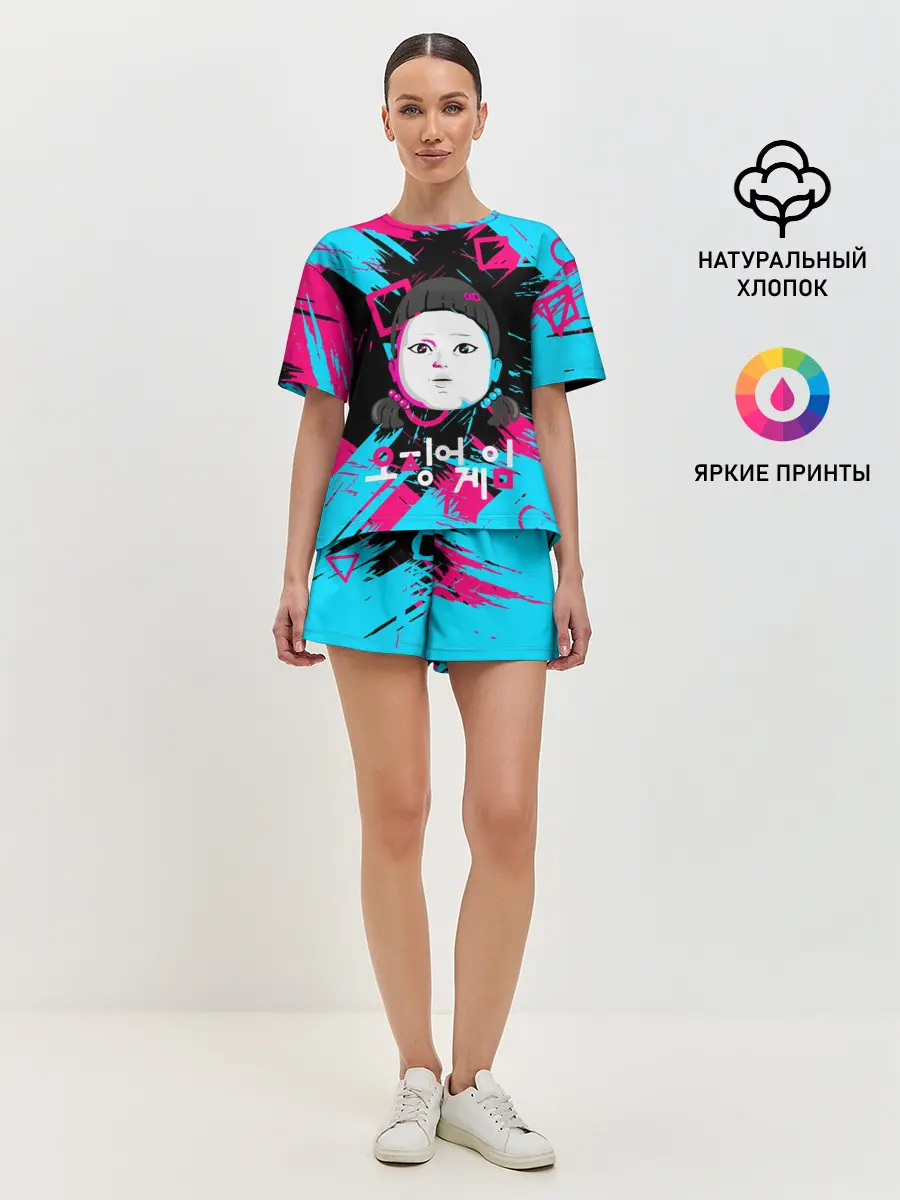 Женская пижама с шортами / SQUID GAME | ИГРА В КАЛЬМАРА | DOLL,