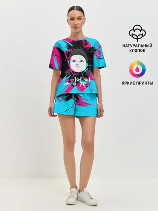 Женская пижама с шортами / SQUID GAME | ИГРА В КАЛЬМАРА | DOLL,