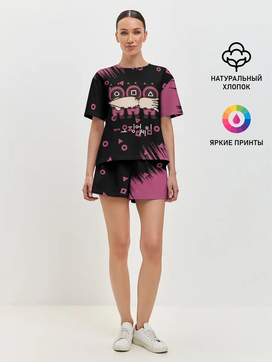 Женская пижама с шортами / Игра в кальмара | КАЛЬМАР,