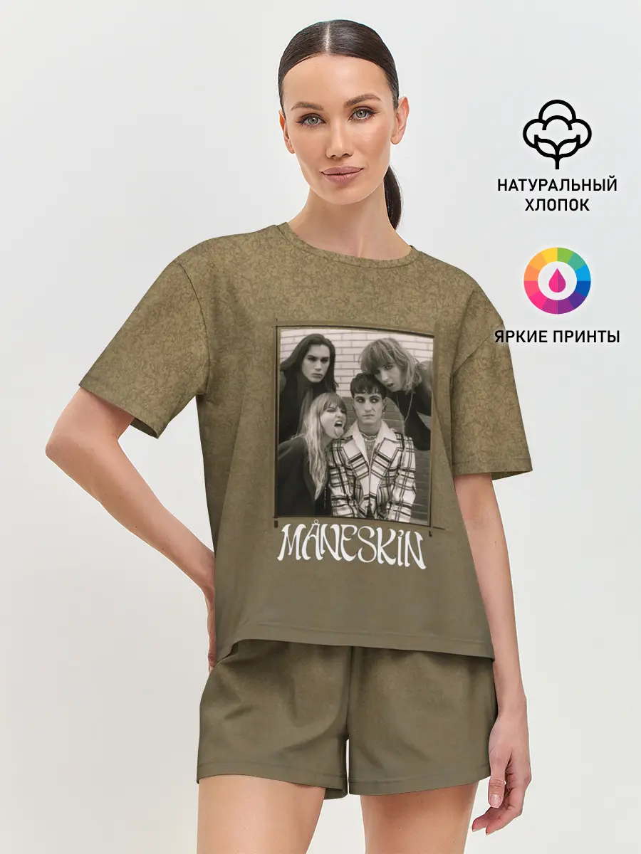 Женская пижама с шортами / Maneskin на зоолоте