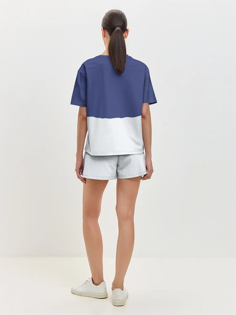 Женская пижама с шортами / Санта в трубе с Оленем