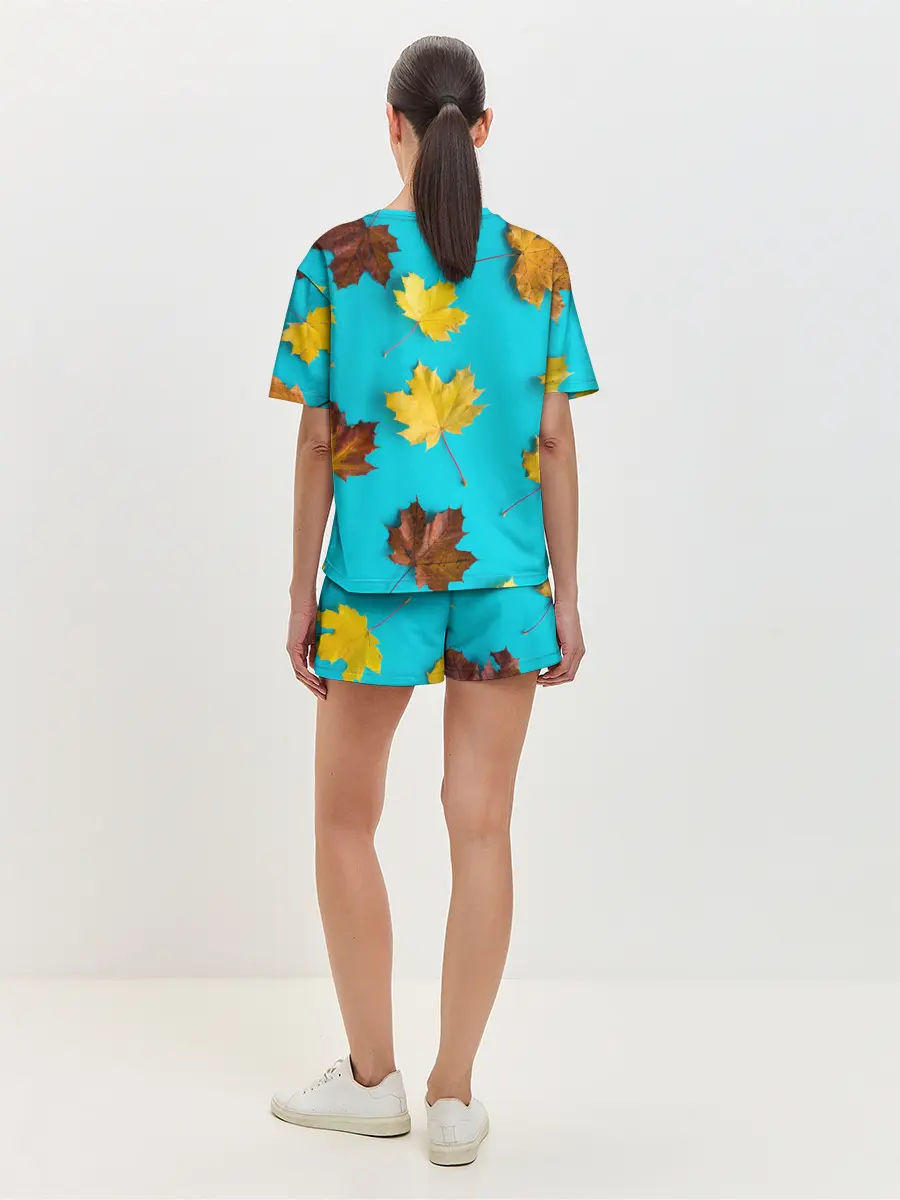 Женская пижама с шортами / Кленовый листочек