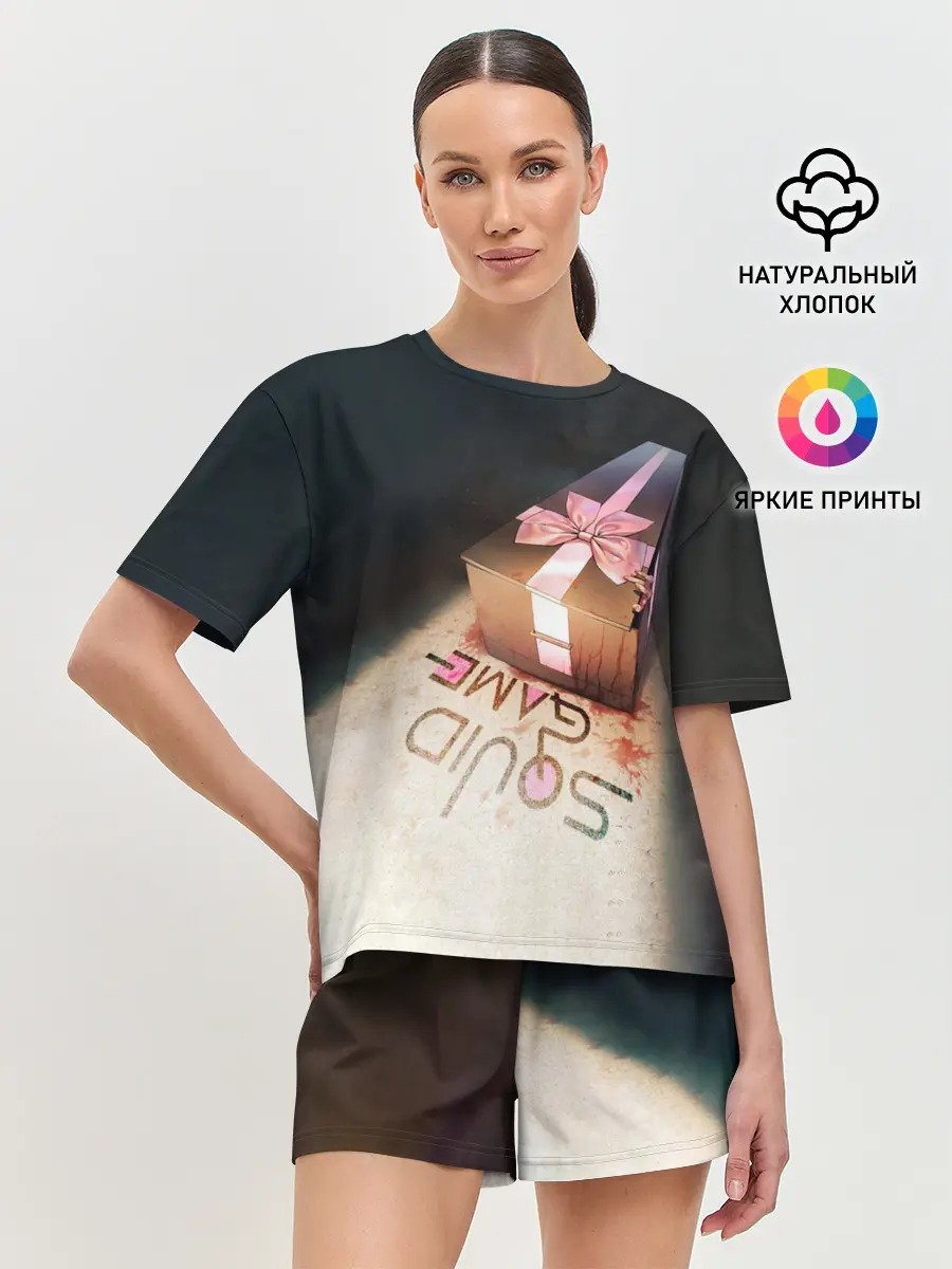 Женская пижама с шортами / ИГРА В КАЛЬМАРА ГРОБ | SQUID GAME