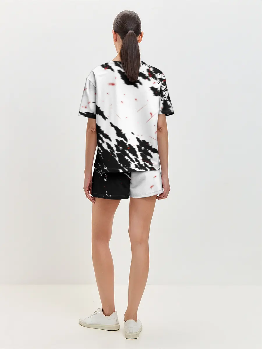 Женская пижама с шортами / Берсерк маска с красными глазами