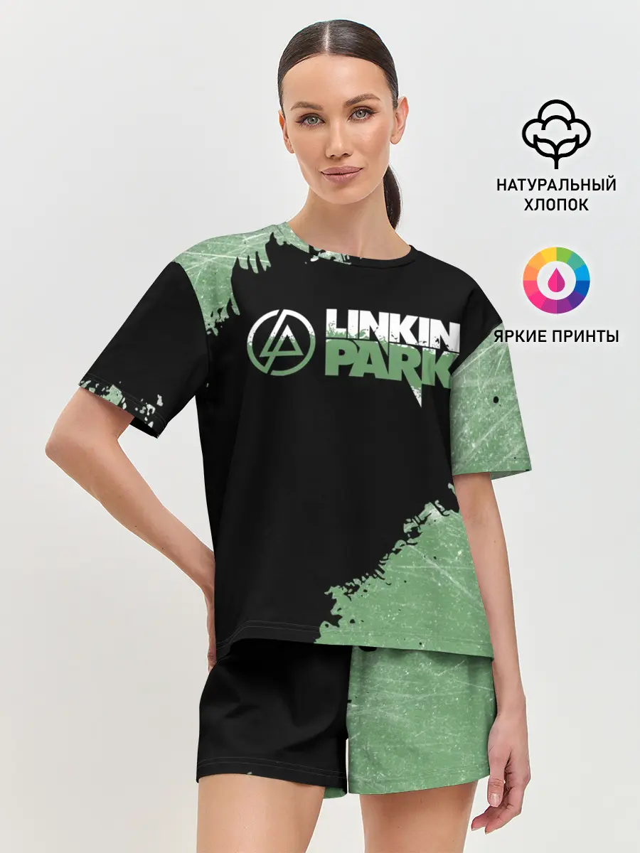 Женская пижама с шортами / Линкин Парк в стиле Гранж | Linkin Park