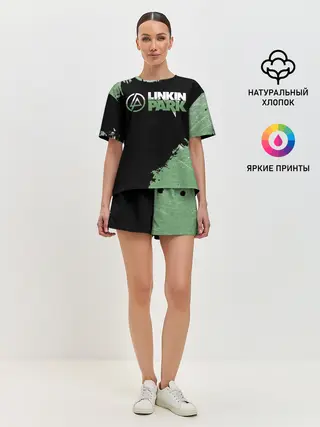 Женская пижама с шортами / Линкин Парк в стиле Гранж | Linkin Park