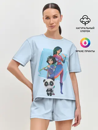 Женская пижама с шортами / Мэй и Бао