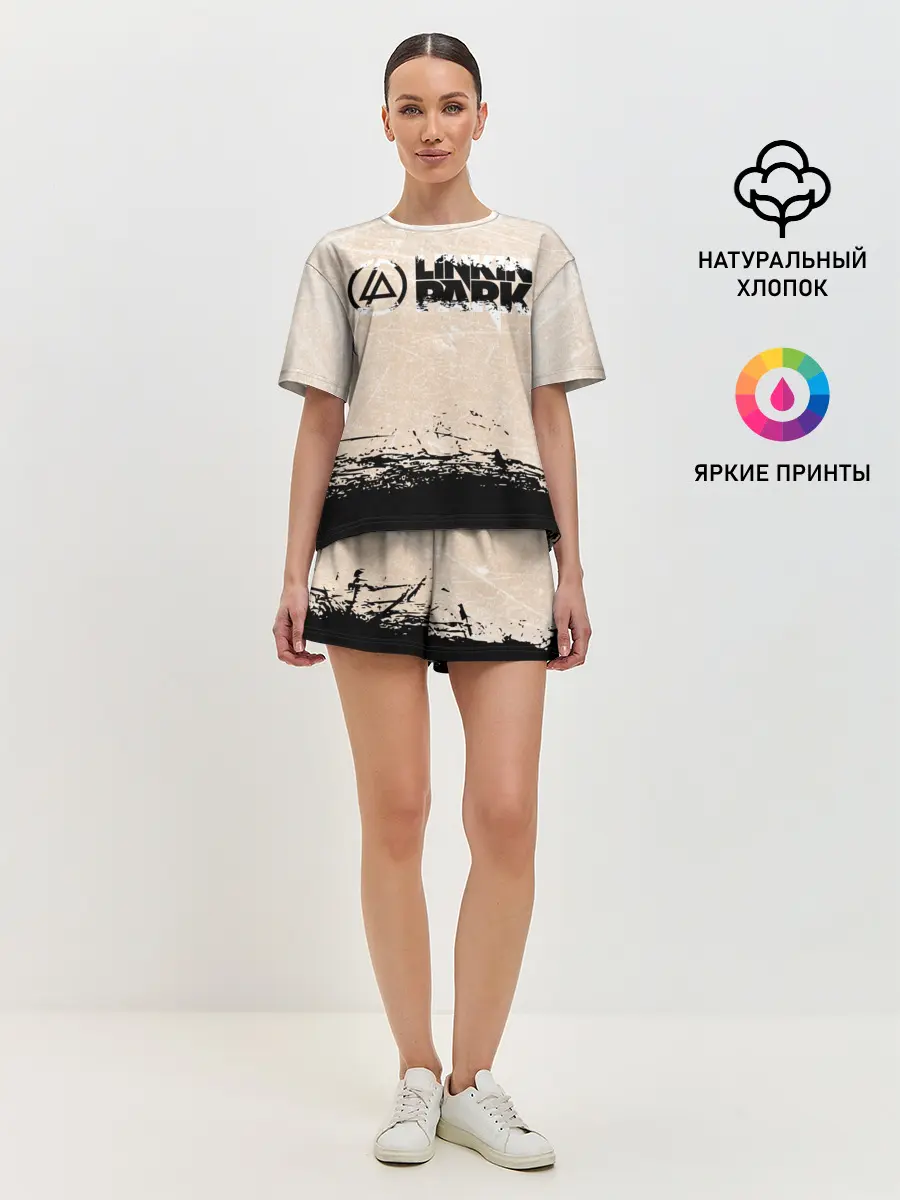 Женская пижама с шортами / Linkin Park | Рок Группа Линкин Парк