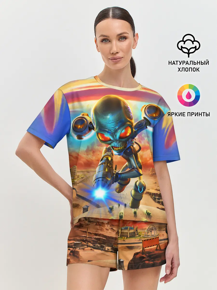 Женская пижама с шортами / Destroy all Aliens