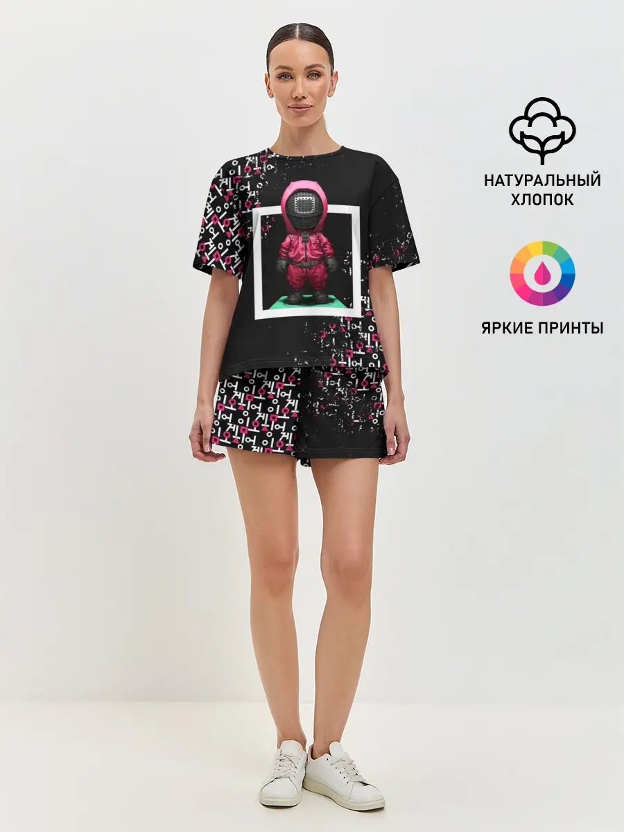 Женская пижама с шортами / ИГРА В КАЛЬМАРА | SQUID GAME СТРАЖ