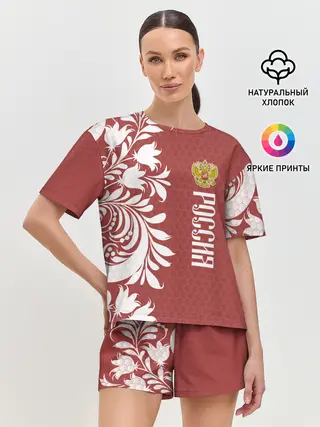Женская пижама с шортами / Сборная России