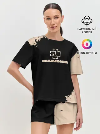 Женская пижама с шортами / RAMMSTEIN | Рамштайн Рок Лого