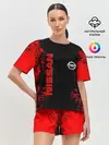 Женская пижама с шортами / NISSAN RED