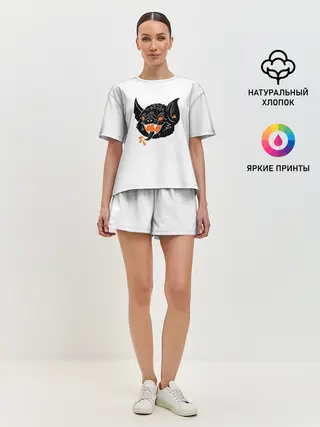 Женская пижама с шортами / Черная Летучая Мышь