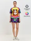 Женская пижама с шортами / Psychedelic Rainbow Cat