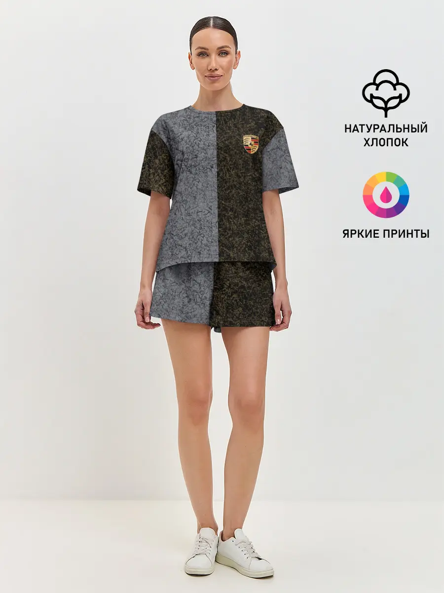 Женская пижама с шортами / Полярность металлических цветов