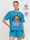 Женская пижама с шортами / Мэй с дельфином