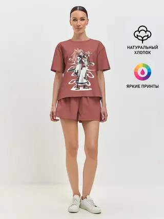 Женская пижама с шортами / Байкен