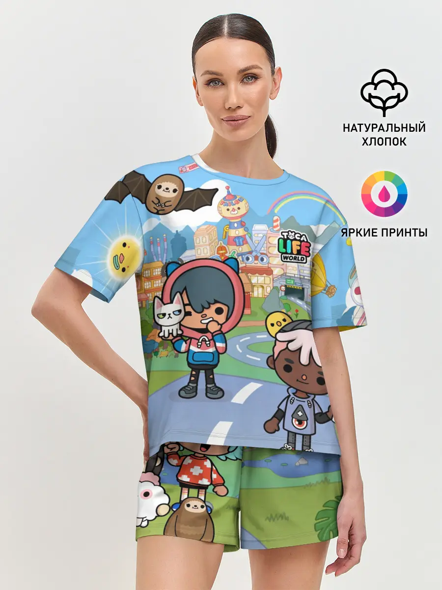 Женская пижама с шортами / Toca Boca | Город