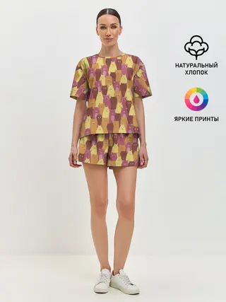 Женская пижама с шортами / BEAUTIFUL CATS