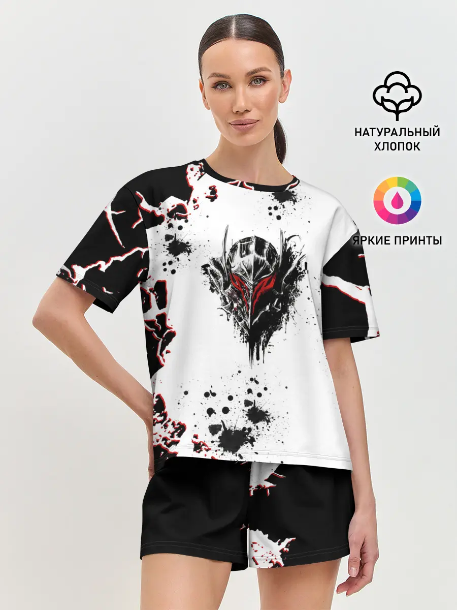 Женская пижама с шортами / Берсерк черная маска.