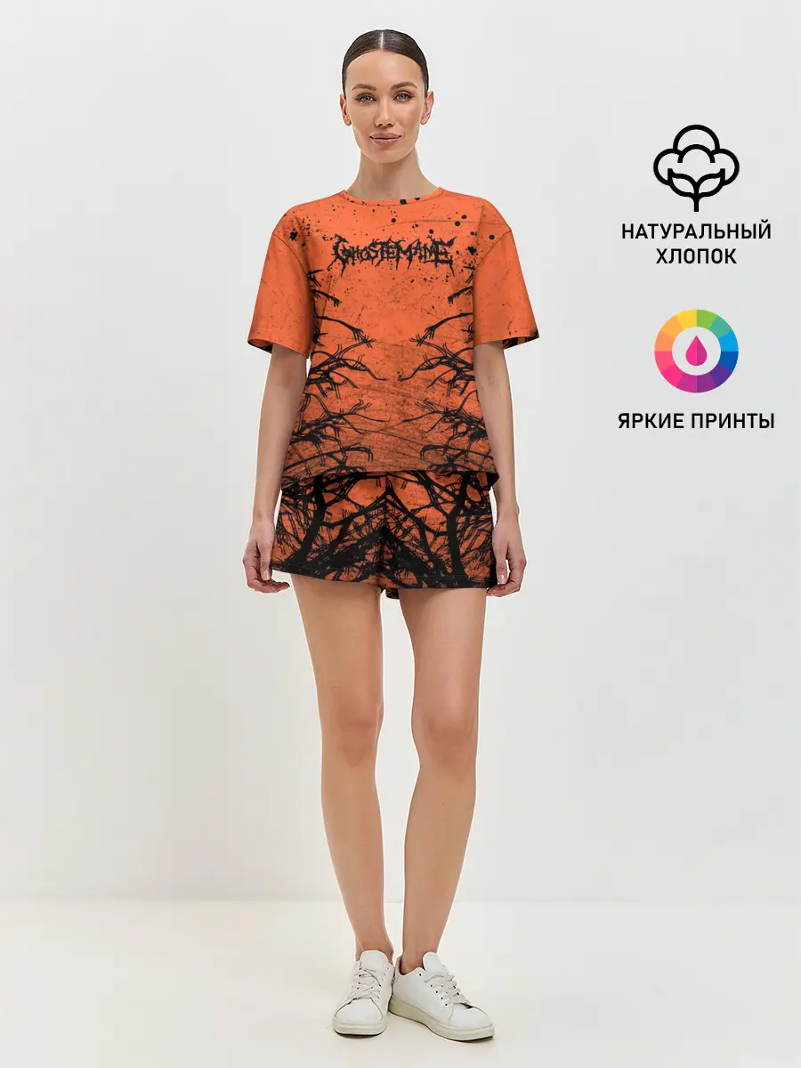 Женская пижама с шортами / Ghostemane Forest Grunge | Гостмейн Лес