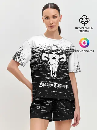 Женская пижама с шортами / Чёрный клевер: Бык.