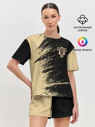 Женская пижама с шортами / Black clover bull.