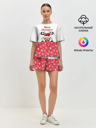 Женская пижама с шортами / Оленёнок