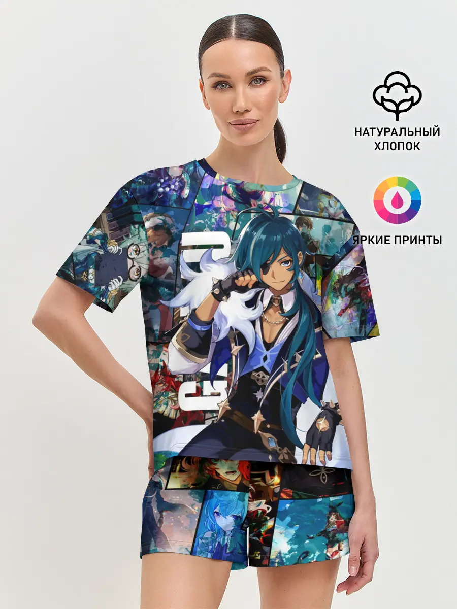 Женская пижама с шортами / Kaeya | Genshin Impact