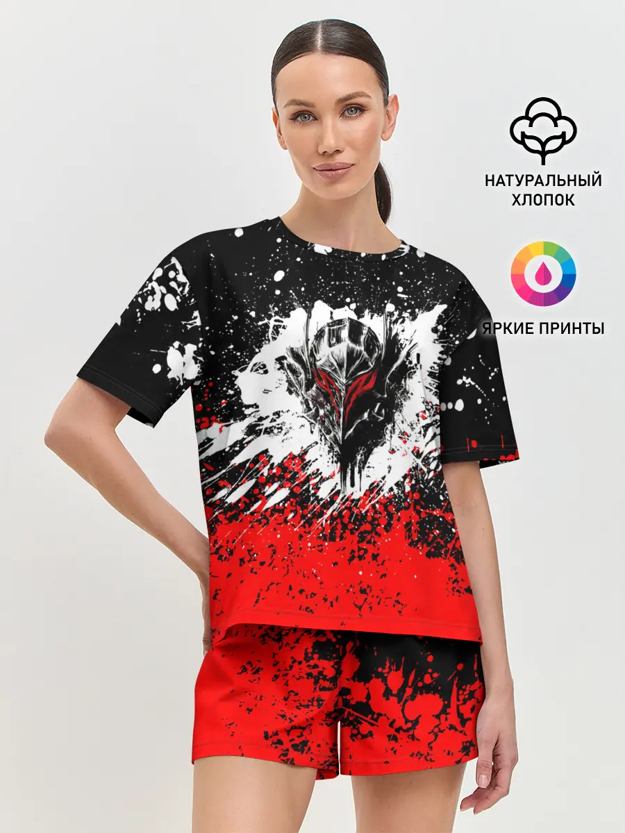 Женская пижама с шортами / Берсерк: Брызги красок.