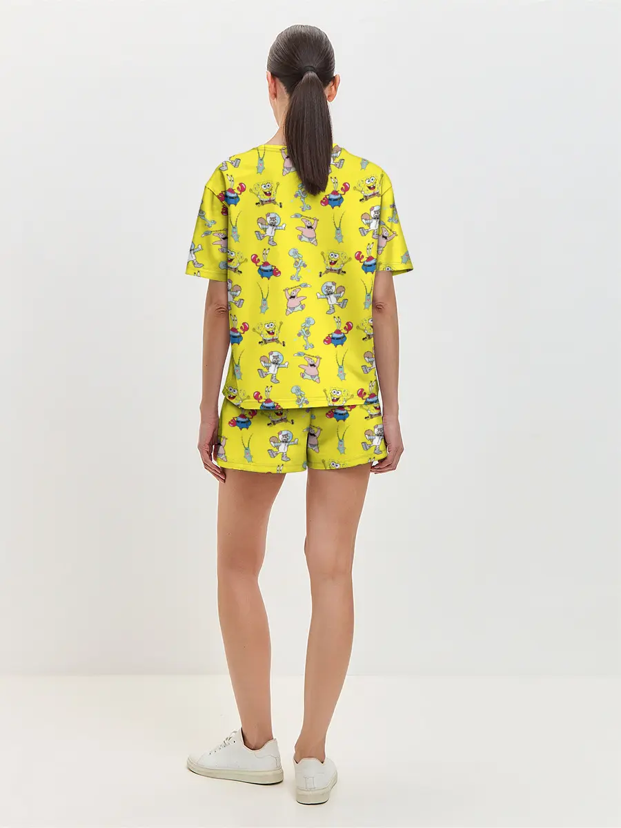 Женская пижама с шортами / SpongeBob pattern