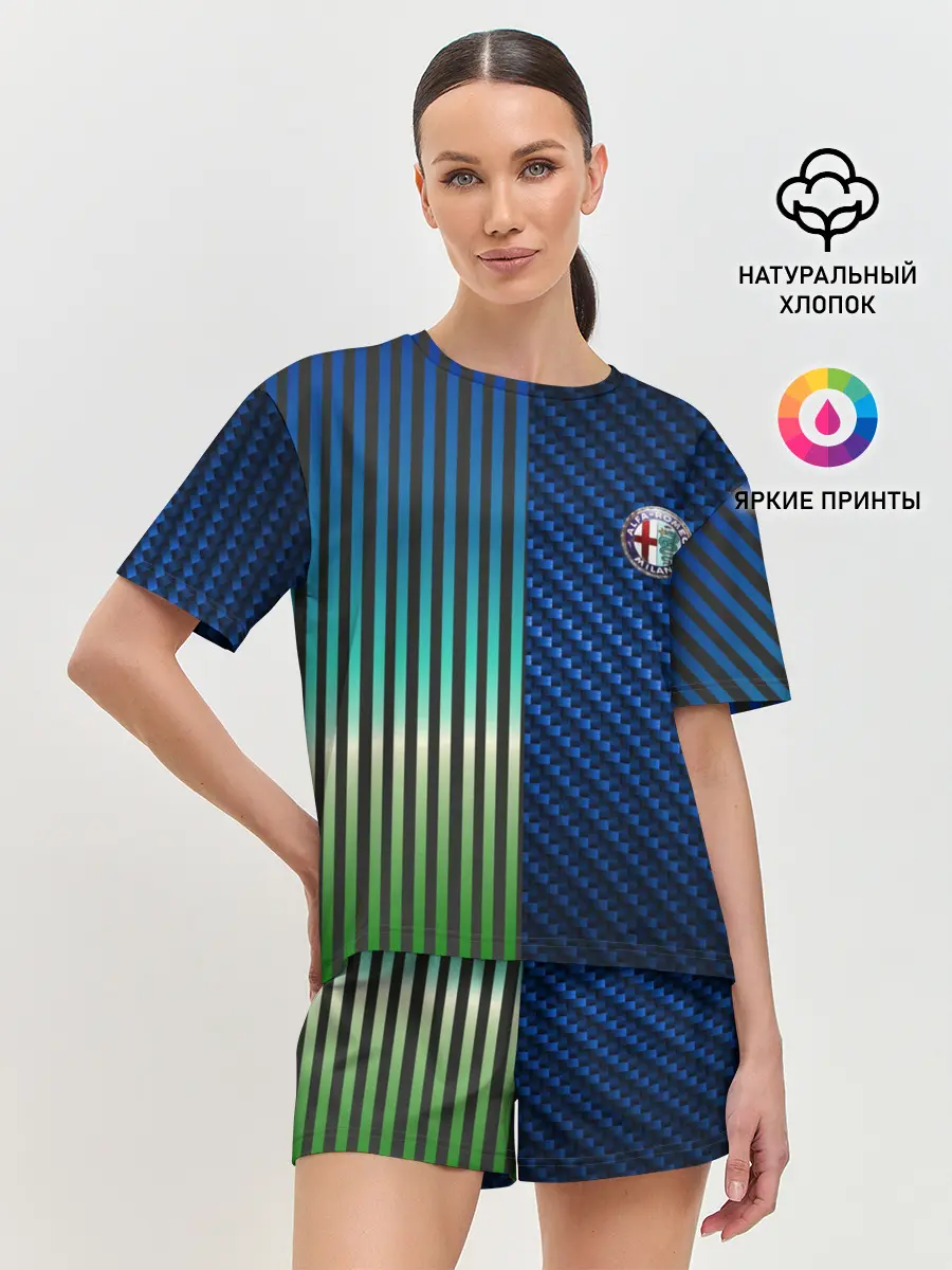 Женская пижама с шортами / Фантазия на тему Alfa-Romeo