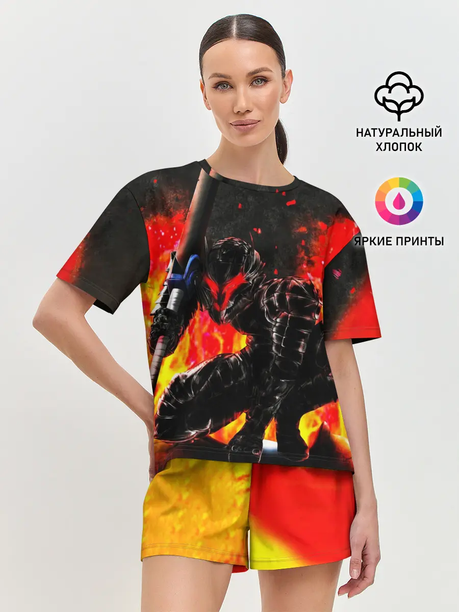 Женская пижама с шортами / БЕРСЕРК ОГНЕННЫЙ | BERSERK