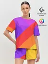 Женская пижама с шортами / РАДУЖНАЯ ГЕОМЕТРИЯ / RAINBOW GEOMETRY