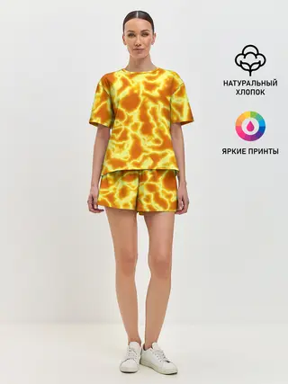 Женская пижама с шортами / Огненная вспышка
