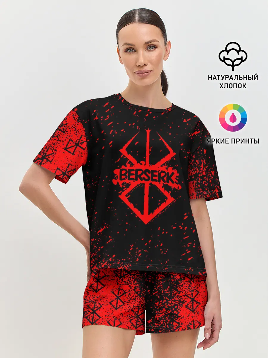 Женская пижама с шортами / BERSERK | logo elements
